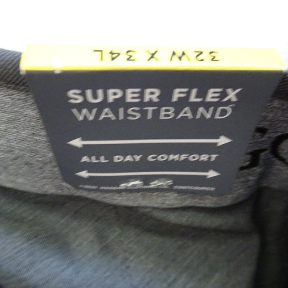 Haggar Dress Pants Men's 32x34 Gray Flat Front Flex Waistband Office Work - Picture 7 of 7